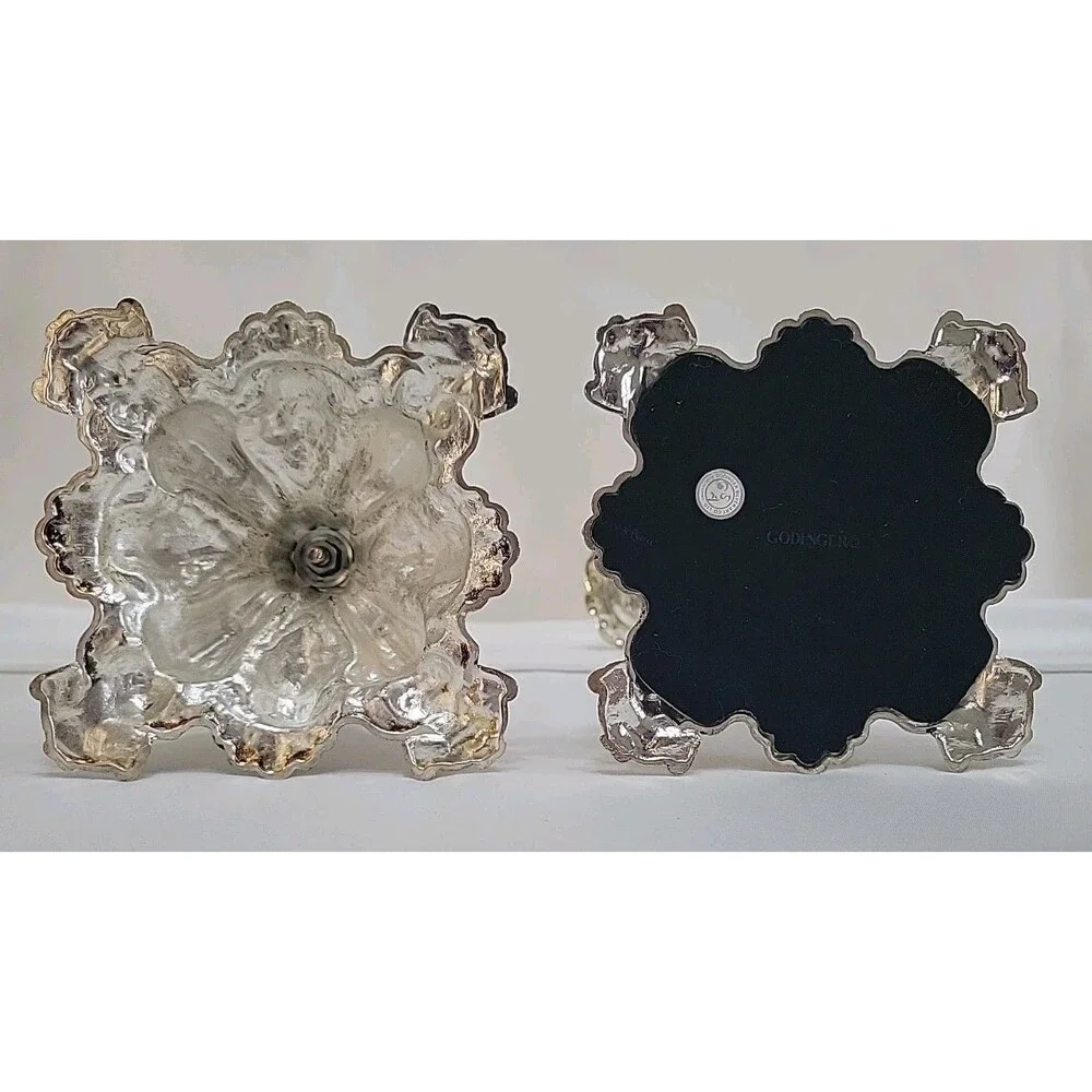 2 Vintage Godinger BAROQUE Style Ornate Silver-Plated 11.5